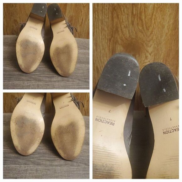 Kenneth Cole Reaction Rotini Fringe Ankle Boots Womens Size 7 Gray - Picture 8 of 11